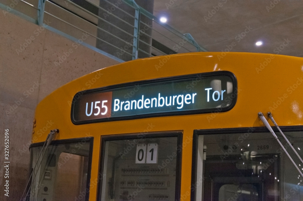 Train to Brandenburger Tor at Berlin, Germany