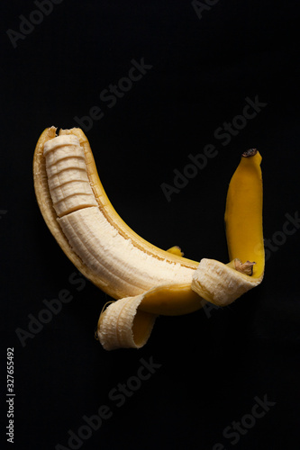 Banana cuts on black