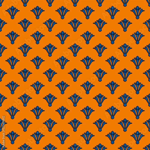 Elegant fleur de lis seamless pattern print dress background. Fabric designs.