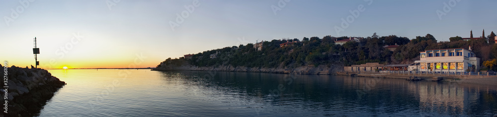 Panorama shot of the Duino Harbour - Trieste - Friuli Venezia Giulia - Italy Ver. 1