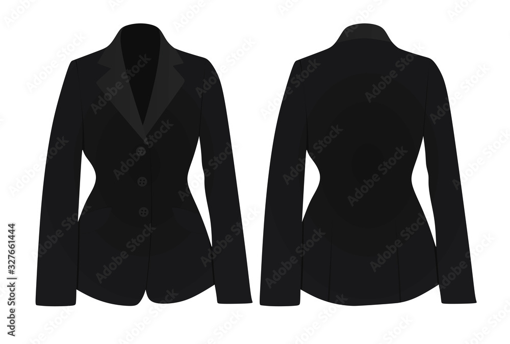 Black woman suit. vector illustration Stock Vector | Adobe Stock