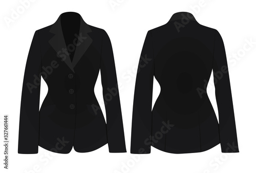 Black woman suit. vector illustration