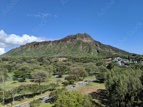 Aerial view of Diamondhead and Kapiolani Park photo