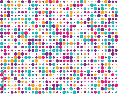 Pattern with colorful dots, Seamless vector background 
