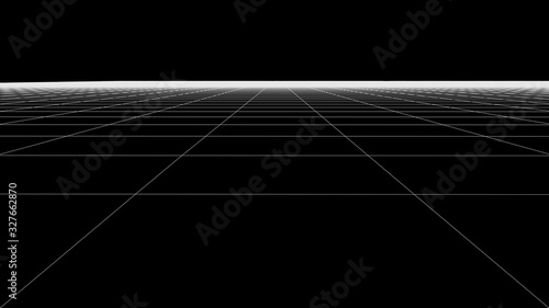 Vector perspective grid. Detailed lines forming an abstract background