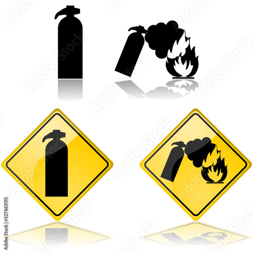 Fire extinguisher signs