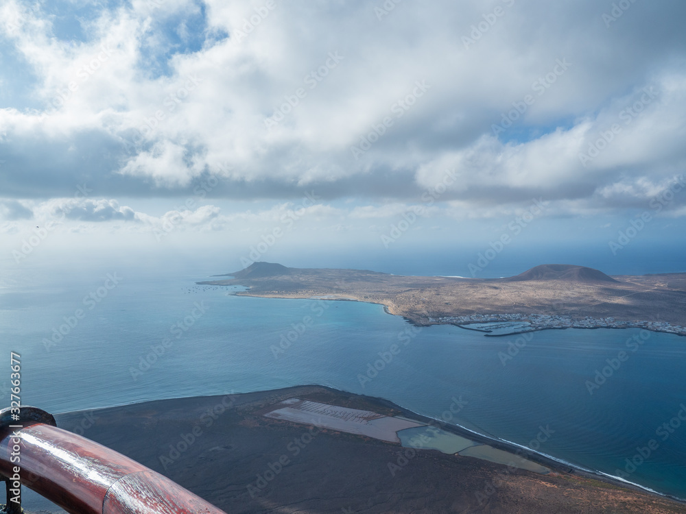 Landscape on island La Grasiosa, Canary Islands .