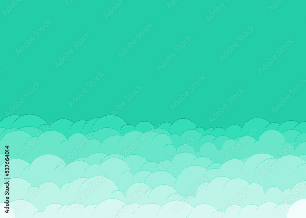 Abstract Color Clouds Sky Generative Art background illustration