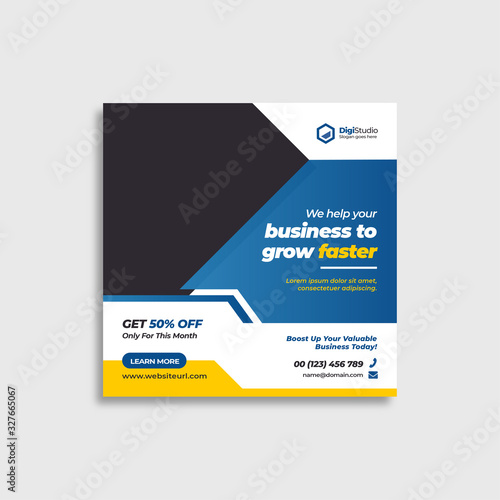 Corporate web banner or flyer social media post template