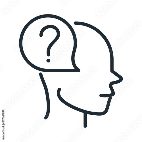 alzheimers disease neurological brain absent minded line style icon