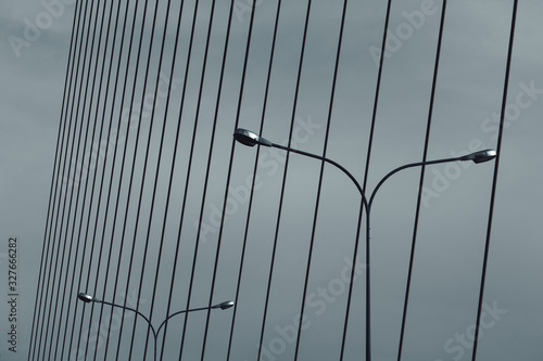 Minimalist pictures of lights and bridges