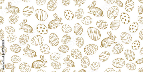 Doodle decorative eggs and elements for Easter. 
