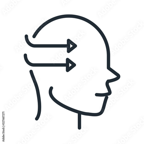 alzheimers disease neurological brain dysfunction line style icon