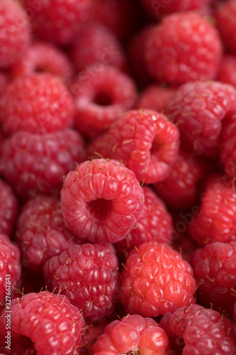 Close-up of a set of raspberries