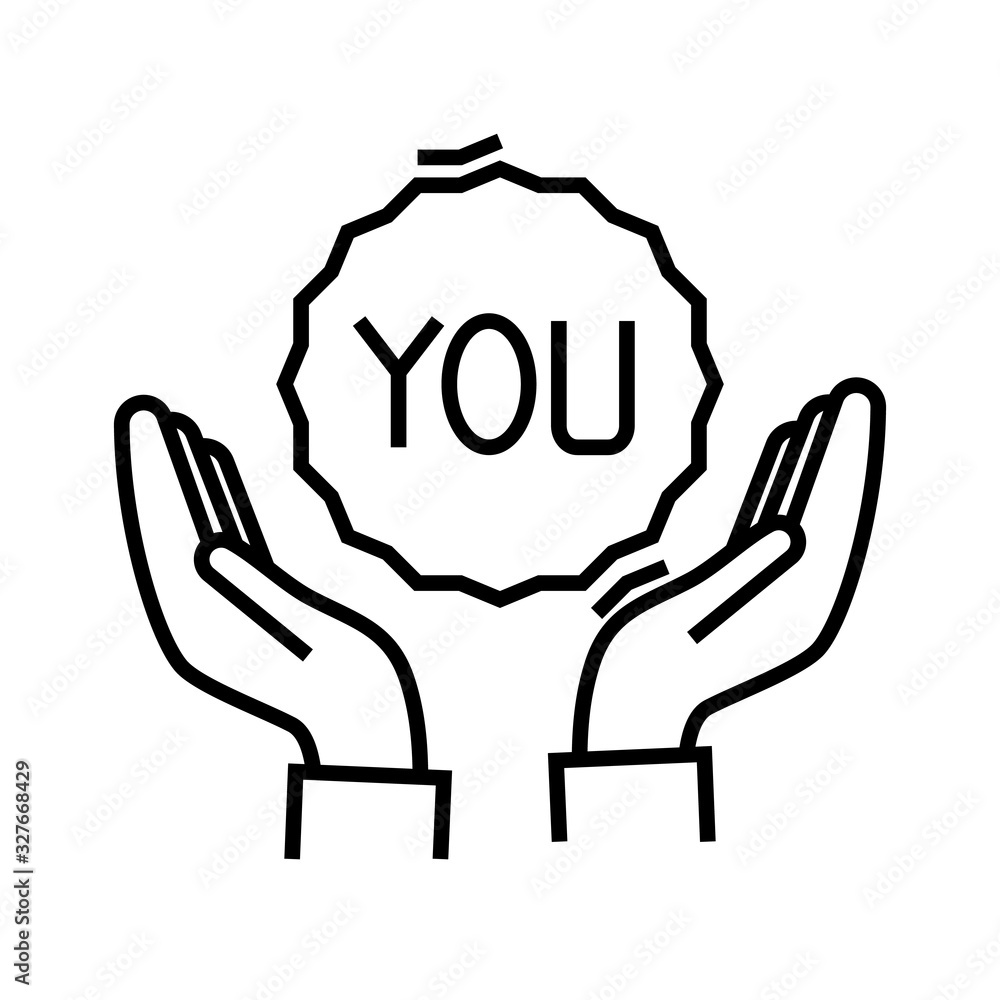 Support clients line icon, concept sign, outline vector illustration, linear symbol. Support clients line icon, concept sign, outline vector illustration, linear symbol.