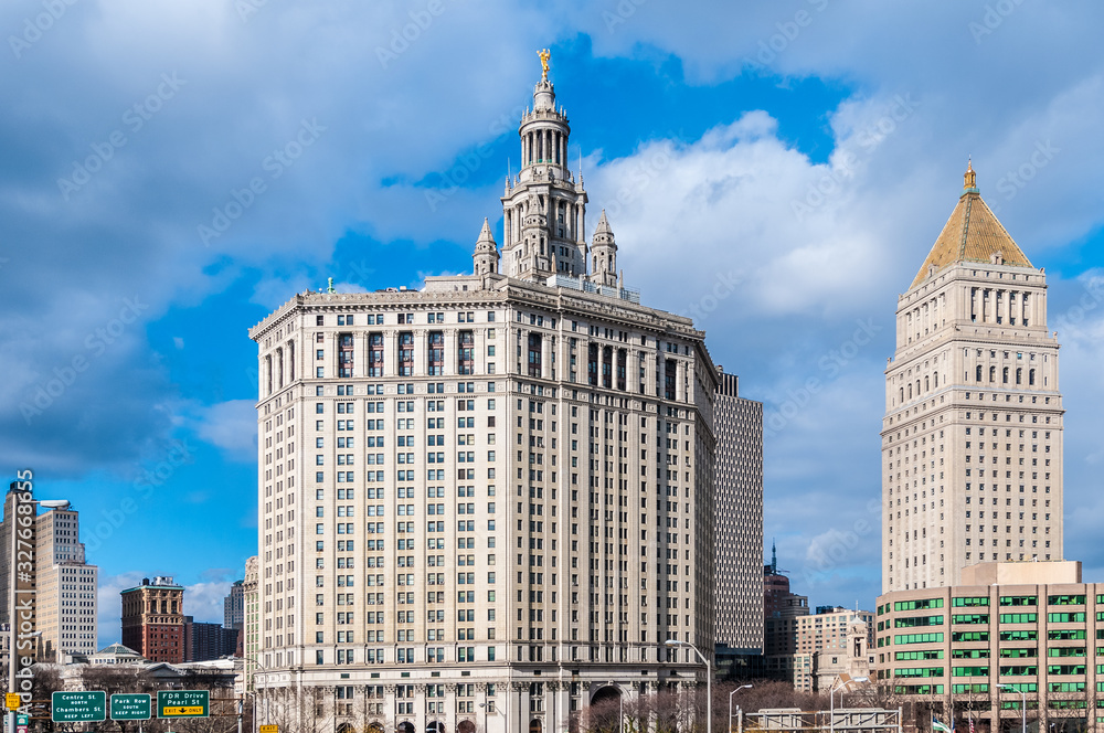 City Hall building in New York, United States. City Hall building in New York, United States.