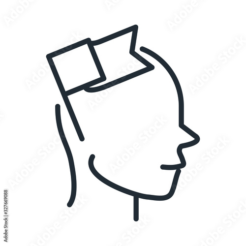 alzheimers disease neurological brain neurocognitive deficits line style icon