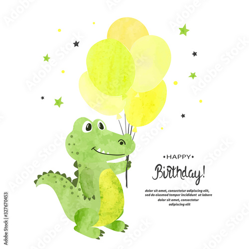 Birthday card design. Cute ...