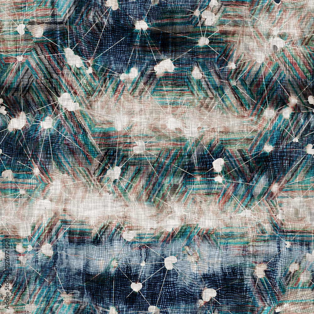 Seamless mixed media collage design in old aged worn look. Connected ...