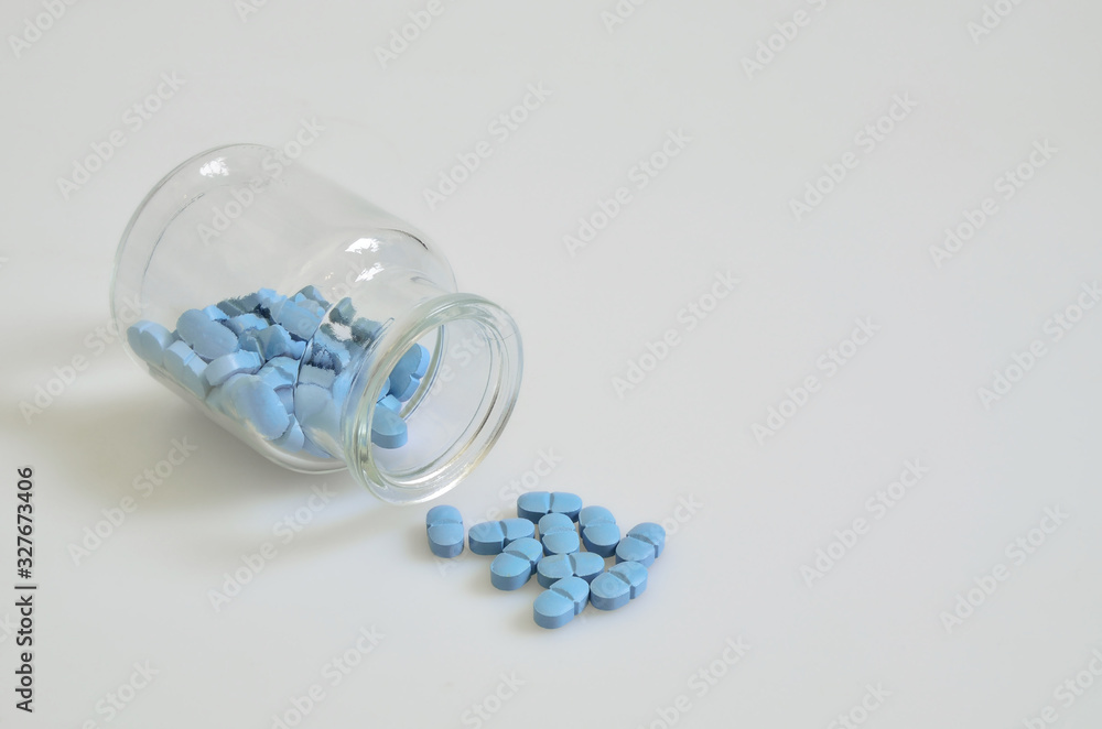 Blue Pills in a Vial Blue Pills in a Vial