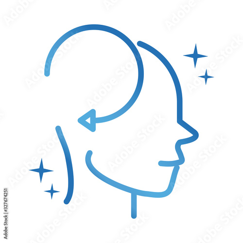 alzheimers disease neurological brain memories gradient line icon