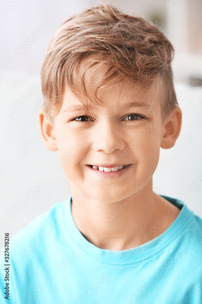 Portrait of happy little boy at home Portrait of happy little boy at home