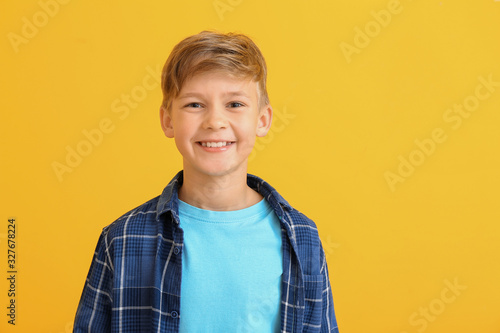 Happy little boy with healt...