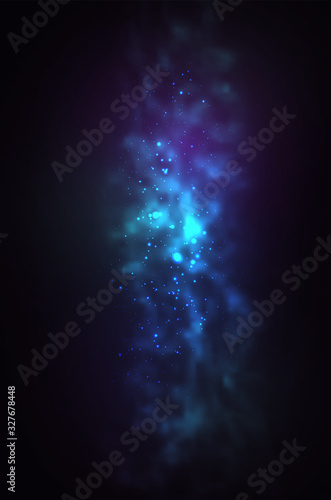 Vector cosmic illustration. Colorful space background with stars