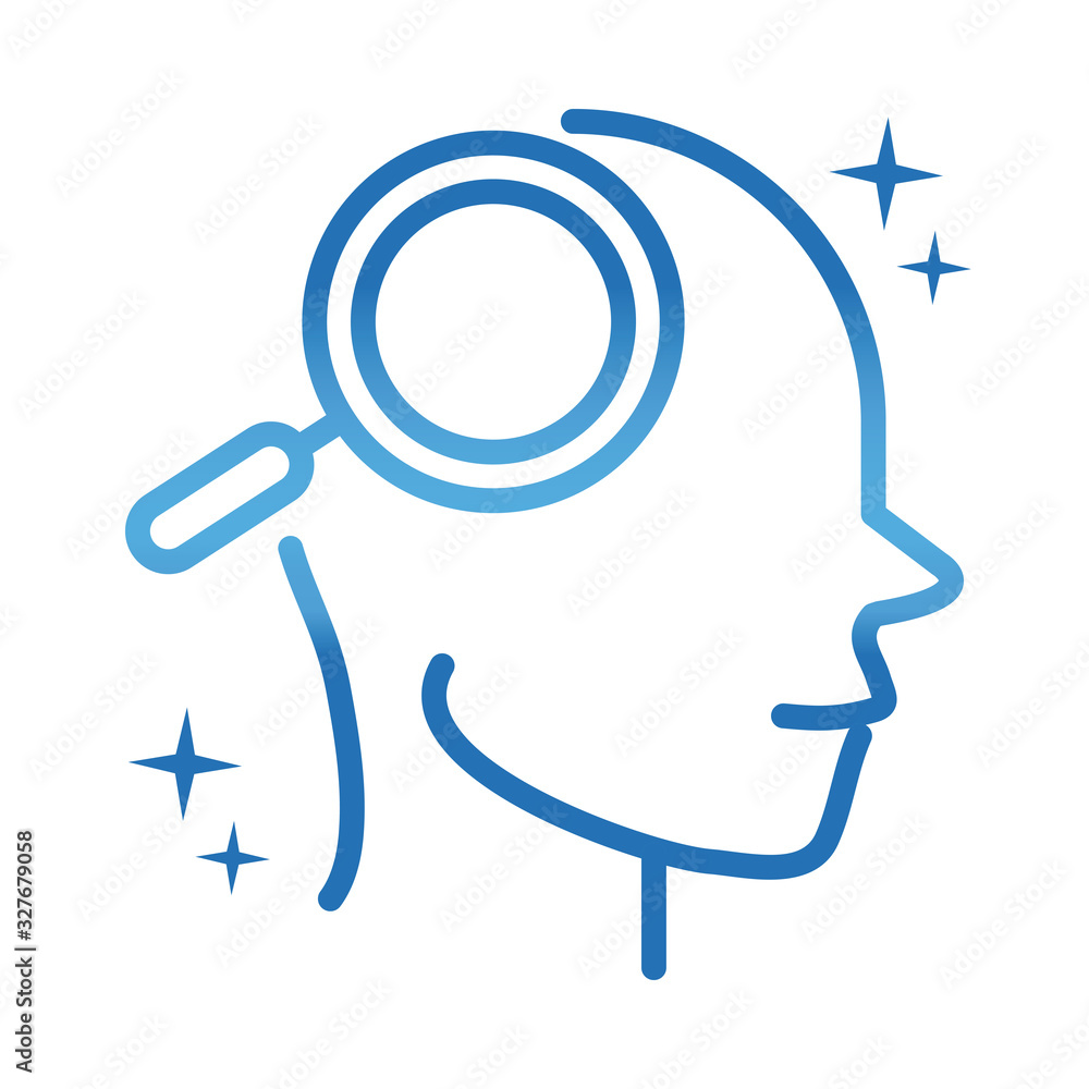 alzheimers disease neurological brain searching gradient line icon alzheimers disease neurological brain searching gradient line icon
