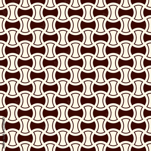 Apple core quilts texture. Bow tie motif. Seamless surface pattern design with interlocking axehead figures.