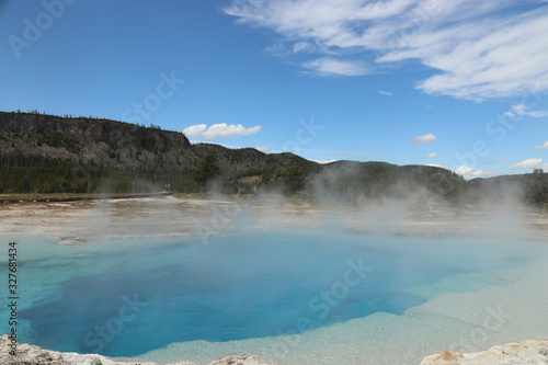 blue azure hot spring