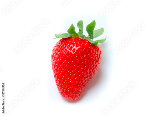 Sweet strawberry on white background.