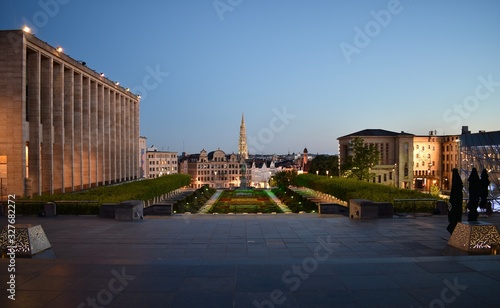 Wallpaper Mural View of Brussels from famous vantage point Mont des Arts Torontodigital.ca