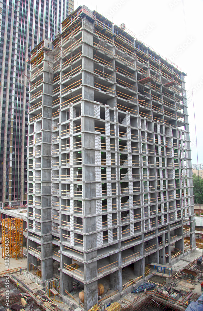 Construction, building, apartment and office center. Construction, building, apartment and office center.