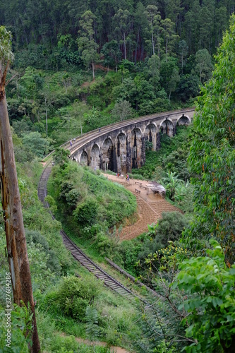 Nine arch bridge in Sri Lanka. Demodara