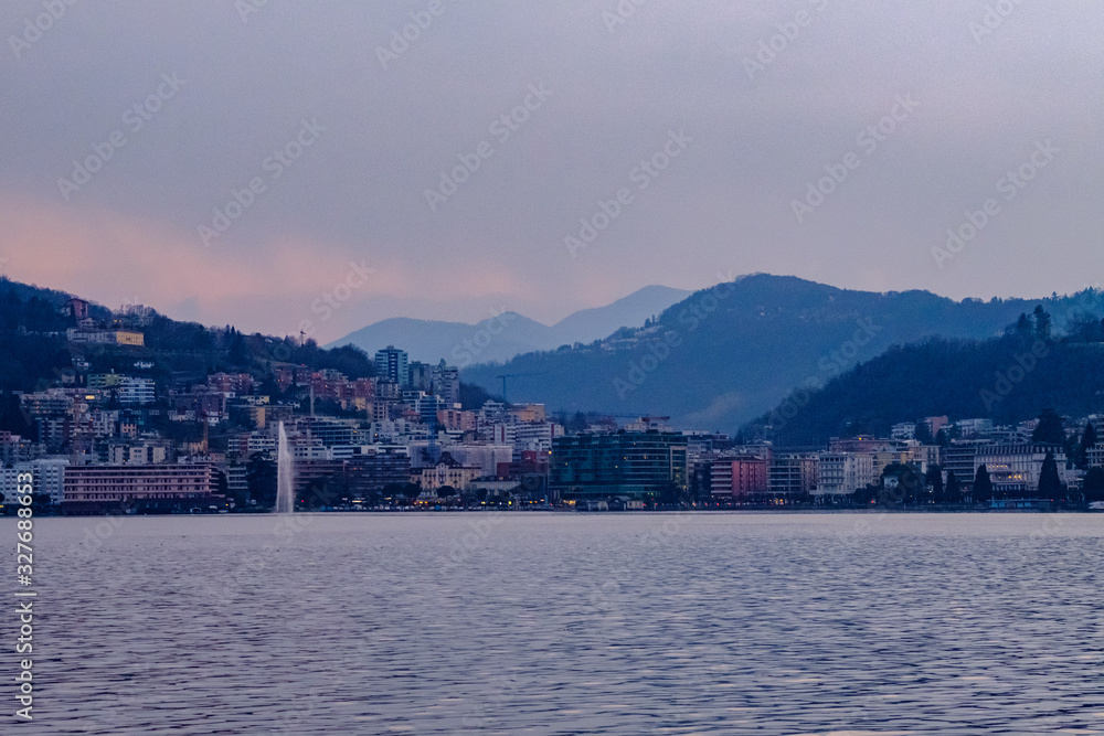 Lake Lugano at Dusk