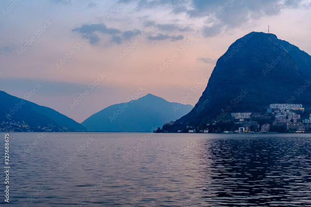 Lake Lugano at Dusk