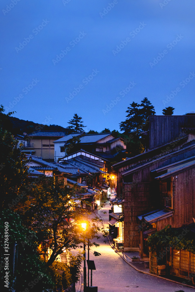 Ninenzaka street empty at night, Kyoto, Japan