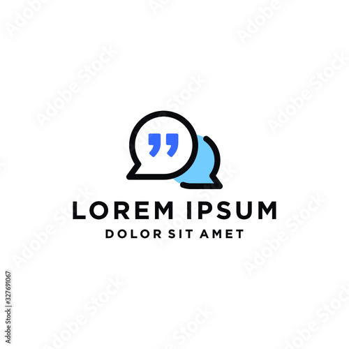  chat app and review icon logo design
