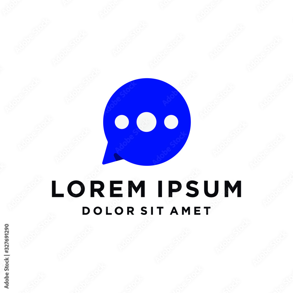 chat app and review icon logo design chat app and review icon logo design