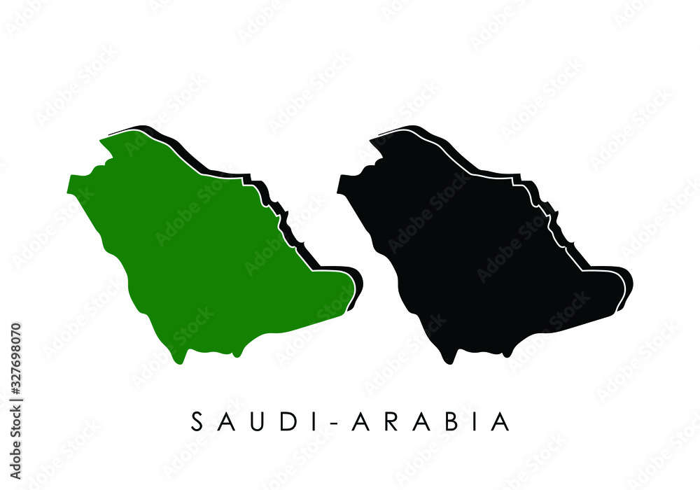Map of Saudi Arabia Vector Design Template, Editable 