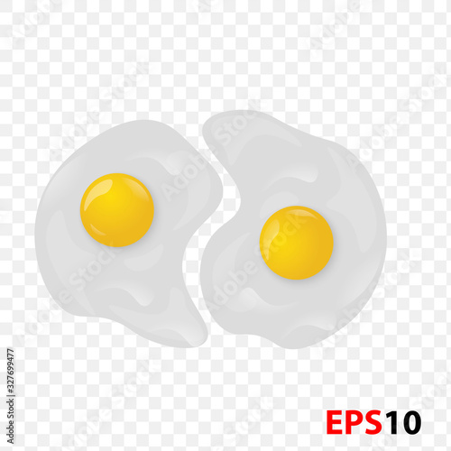 Chicken egg realistic illustration