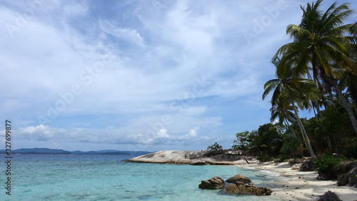Anambas Islands Indonesia - beach scenery with palm trees
