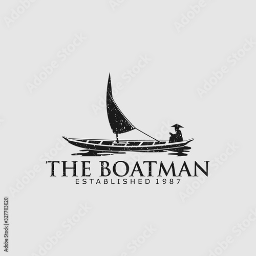 The Boatman logo design illustration for company. Boatman Vector