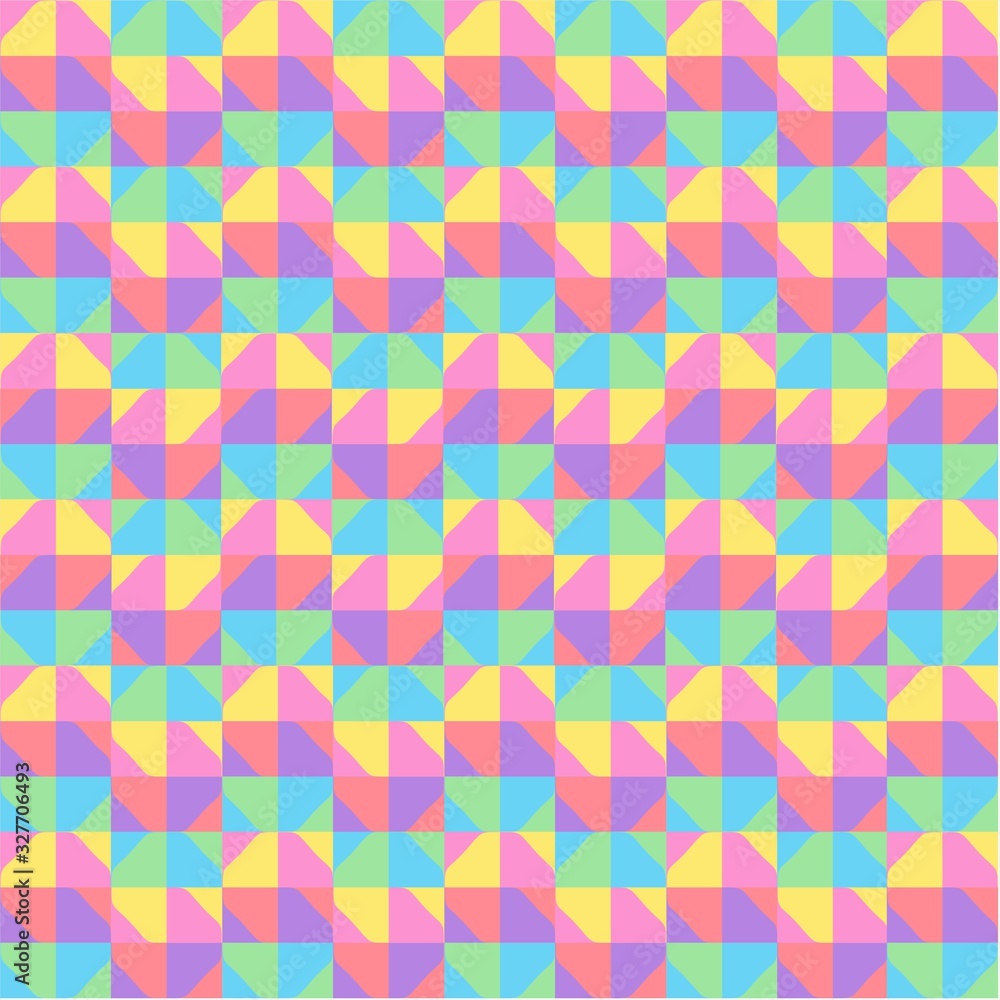 Colorful Seamless Triangle Pattern, Abstract, Illustrator Pattern Wallpaper