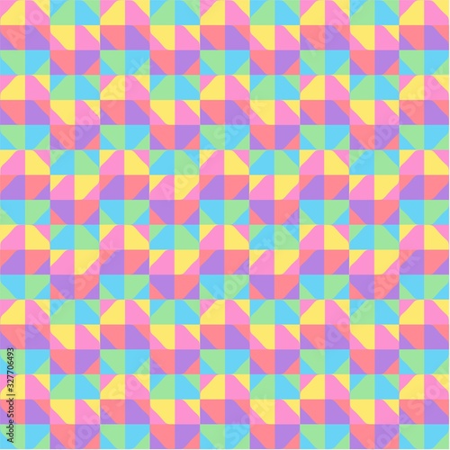 Colorful Seamless Triangle Pattern, Abstract, Illustrator Pattern Wallpaper © Arya