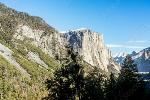 Yosemite National Park Valley  El Capitan from Tunnel View  Winter Season  Mariposa County  Western Sierra Nevada mountains  California  United States of America.