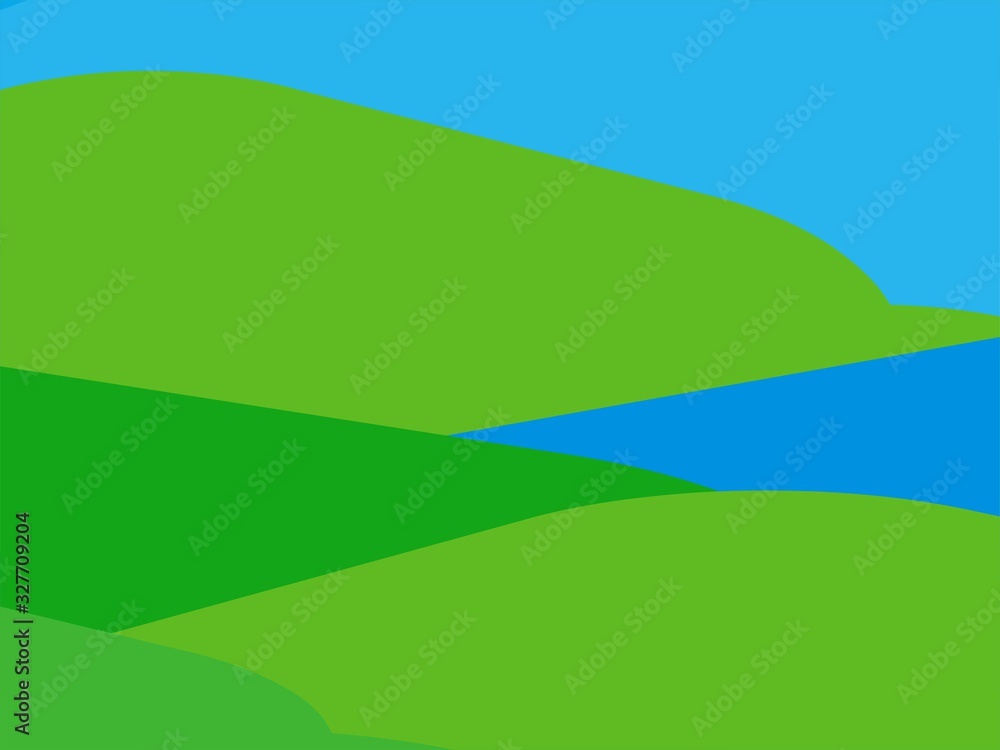 Obraz premium Colorful Art Green and Blue, Abstract Modern Shape Background or Wallpaper