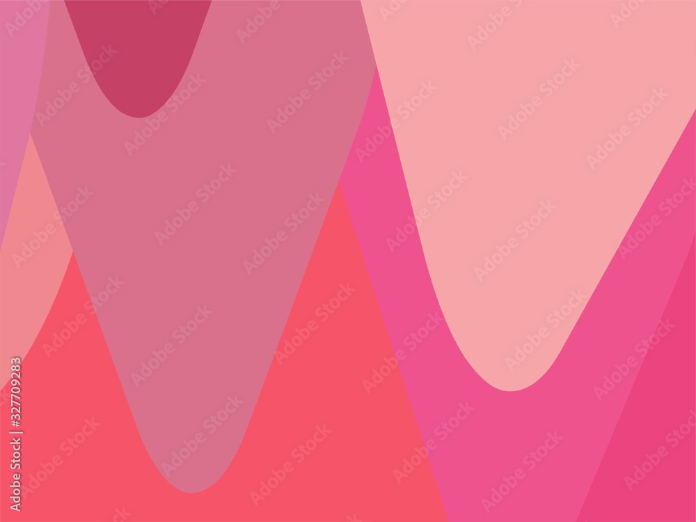 Colorful Art Pink and Red, Abstract Modern Shape Background or Wallpaper