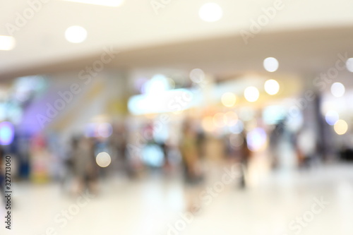abstract image blur background of people lifestyle in modern shopping mall